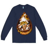 Navy sunflower tooled leather bullskull teardrop earrings Long Sleeve Tee - Jasminsmagicworld