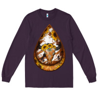 Plum sunflower tooled leather bullskull teardrop earrings Long Sleeve Tee - Jasminsmagicworld