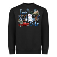 Black I am Snow Cute Heavyweight Sweatshirt - FaDigitalArtStudio