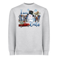 Heather Grey I am Snow Cute Heavyweight Sweatshirt - FaDigitalArtStudio