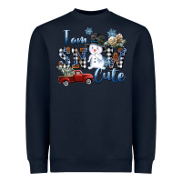 Navy I am Snow Cute Heavyweight Sweatshirt - FaDigitalArtStudio