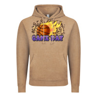 Vintage Coffee game day basketball leopard flames fireball Vintage Hoodie - HowdyJamesFarm
