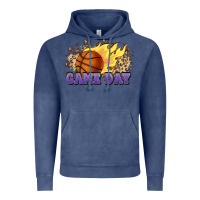 Vintage Denim game day basketball leopard flames fireball Vintage Hoodie - HowdyJamesFarm