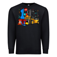 Black forklift birthday one Premium Sweatshirt - Artiststas