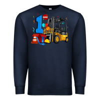 Navy forklift birthday one Premium Sweatshirt - Artiststas