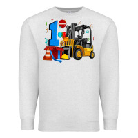Oatmeal Heather forklift birthday one Premium Sweatshirt - Artiststas