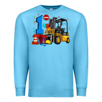 Ocean Blue forklift birthday one Premium Sweatshirt - Artiststas