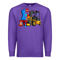 Purple forklift birthday one Premium Sweatshirt - Artiststas