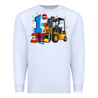 White forklift birthday one Premium Sweatshirt - Artiststas