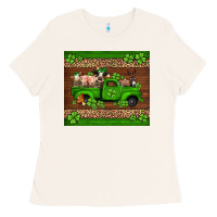Bone st Patricks farm animals truck Ladies Tee - Jasminsmagicworld