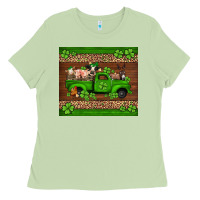 Matcha st Patricks farm animals truck Ladies Tee - Jasminsmagicworld