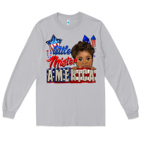 Little Mister America Black Boy Long Sleeve Tee | Teevron