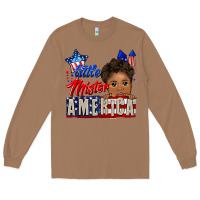Toasted Coconut little mister america black boy Long Sleeve Tee - CowGirlArtShop