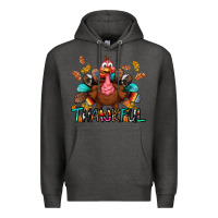 Charcoal Heather Thankful Premium Hoodie - BundleAndBundleShop