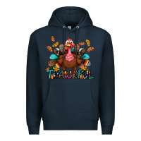 Navy Thankful Premium Hoodie - BundleAndBundleShop