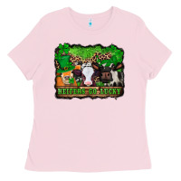St Patricks Cows Heifers Go Lucky Ladies Tee | Teevron