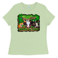 Matcha st patricks cows heifers go lucky Ladies Tee - Jasminsmagicworld