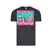 Vintage Black pink christmas coffee Vintage Tee - Jasminsmagicworld