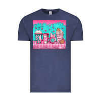 Vintage Denim pink christmas coffee Vintage Tee - Jasminsmagicworld