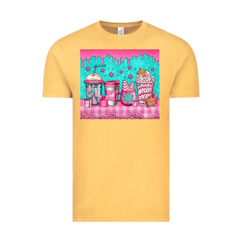 Pink Christmas Coffee Vintage Tee by Jasminsmagicworld | Teevron