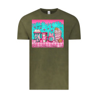 Vintage Olive pink christmas coffee Vintage Tee - Jasminsmagicworld