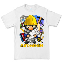 White Architect life gnome Premium Tee - BarkalooDesign