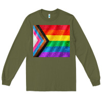 Army Green Pride flag Long Sleeve Tee - CowGirlArtShop