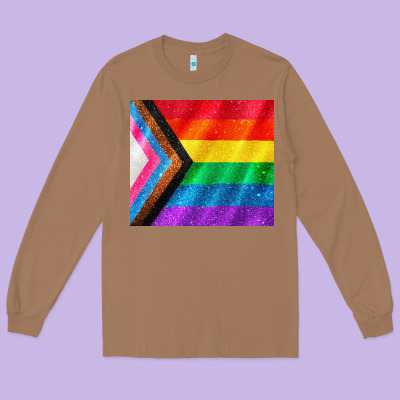 Pride Flag Long Sleeve Tee Designed By Cowgirlartshop