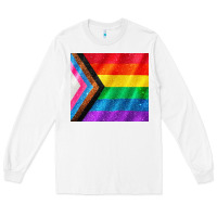 White Pride flag Long Sleeve Tee - CowGirlArtShop