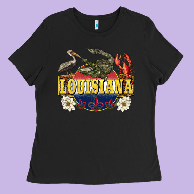 Louisiana State Ladies Tee Designed By Barkaloodesign