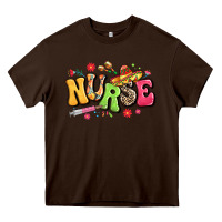 Chocolate Brown mexican spanish nurse Heavy Core Tee - LillyAllenDesigns