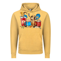 Vintage Mustard Hockey coffee cup Vintage Hoodie - HowdyJamesFarm