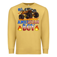 Antique Gold all american boy monster truck Premium Sweatshirt - Artiststas