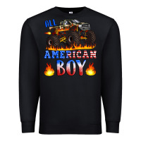 Black all american boy monster truck Premium Sweatshirt - Artiststas