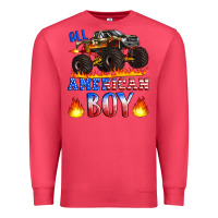 Cardinal all american boy monster truck Premium Sweatshirt - Artiststas