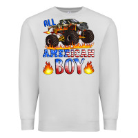 Dove Grey all american boy monster truck Premium Sweatshirt - Artiststas
