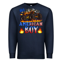 Navy all american boy monster truck Premium Sweatshirt - Artiststas