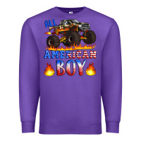 Purple all american boy monster truck Premium Sweatshirt - Artiststas