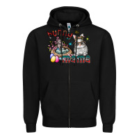 Black Bunny mama Zipper Hoodie - CowhideDigitalArt