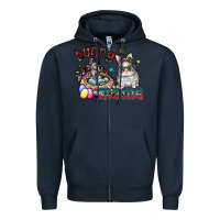 Navy Bunny mama Zipper Hoodie - CowhideDigitalArt