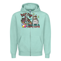 Seafoam Bunny mama Zipper Hoodie - CowhideDigitalArt