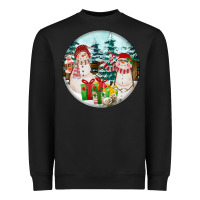 Black Christmas snowman Heavyweight Sweatshirt - FaDigitalArtStudio