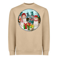 Mushroom Christmas snowman Heavyweight Sweatshirt - FaDigitalArtStudio