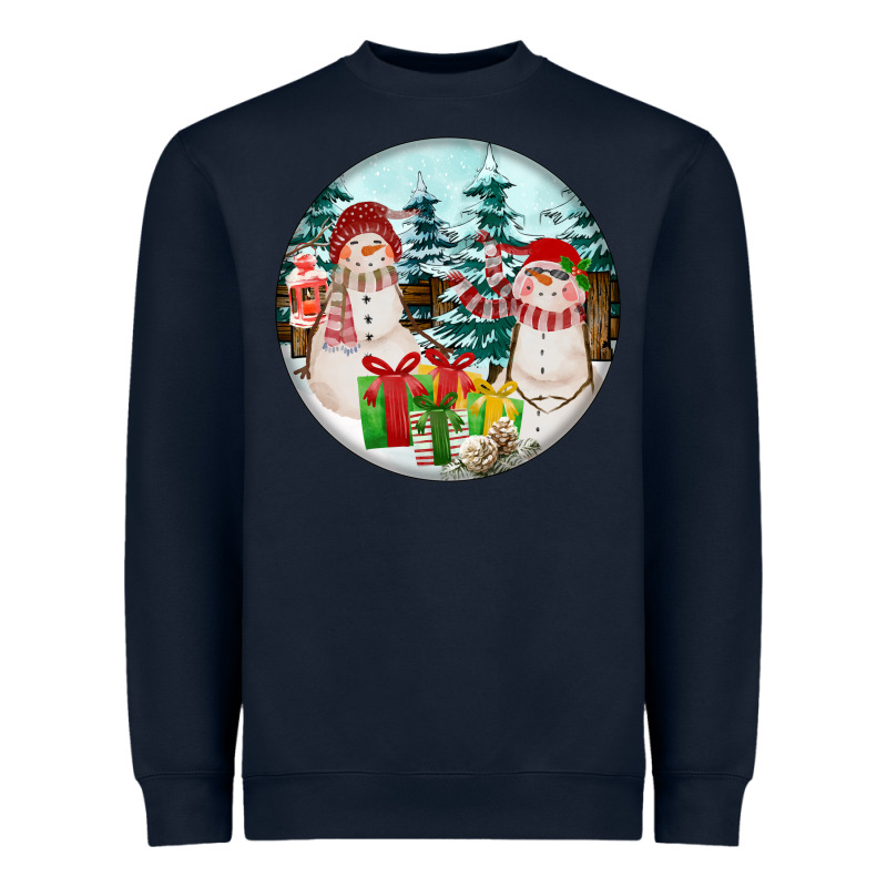 Christmas Snowman Heavyweight Sweatshirt by FaDigitalArtStudio | Teevron