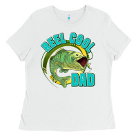 White reel cool dad Ladies Tee - Jasminsmagicworld