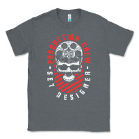 Charcoal Heather Production Crew Set Designer Movie Film Halloween Skull Classic Tee - minhPixels