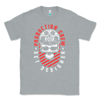 Heather Grey Production Crew Set Designer Movie Film Halloween Skull Classic Tee - minhPixels