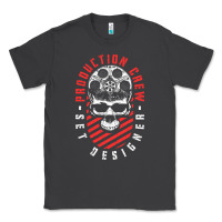Smoke Production Crew Set Designer Movie Film Halloween Skull Classic Tee - minhPixels