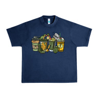 Navy Army coffee cups 4th of july Urban Heavy Tee - HowdyJamesFarm