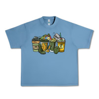 Pebble Blue Army coffee cups 4th of july Urban Heavy Tee - HowdyJamesFarm